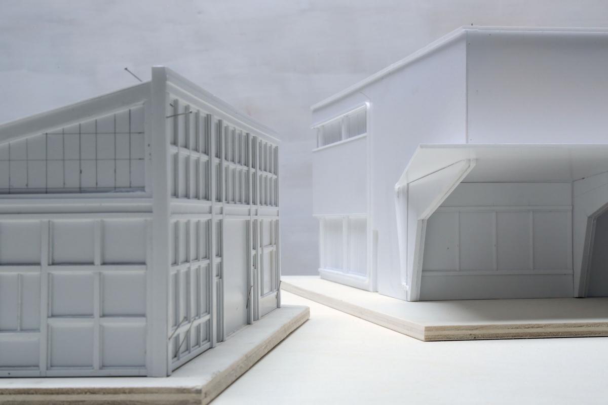 Maquettes des deux garages