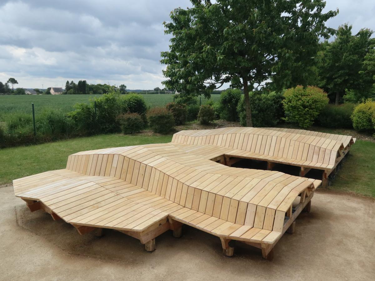 Sculpture, UNDAE, paysage, terrasse