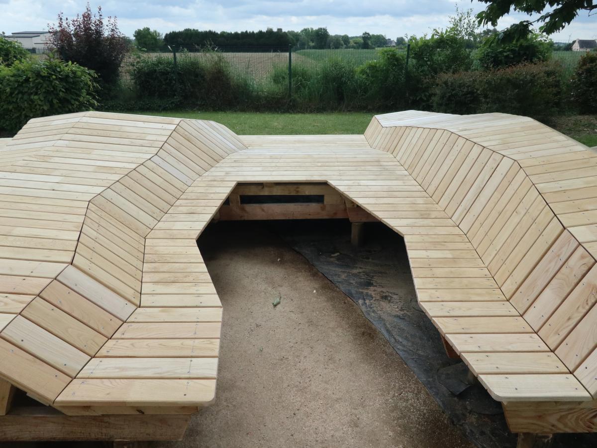 Sculpture, UNDAE, paysage, terrasse