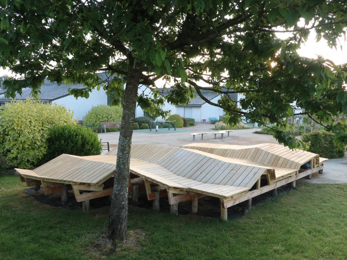 Sculpture, UNDAE, paysage, terrasse