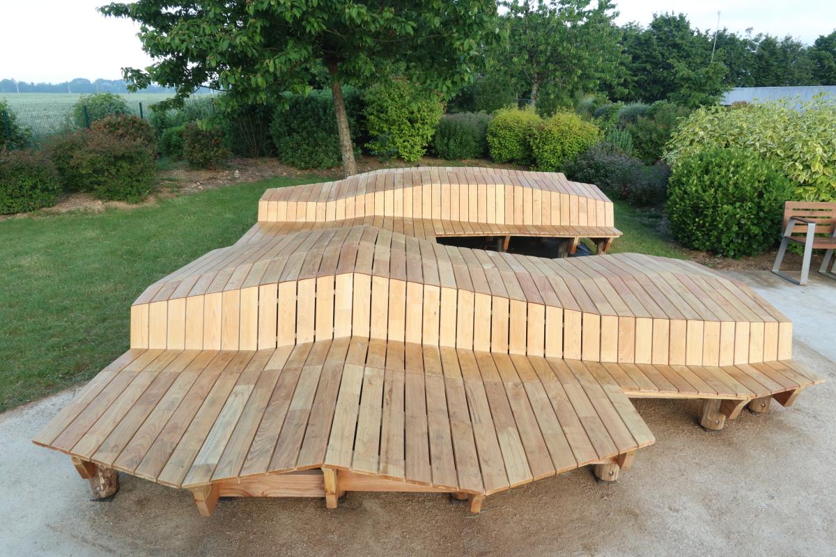 Sculpture, UNDAE, paysage, terrasse